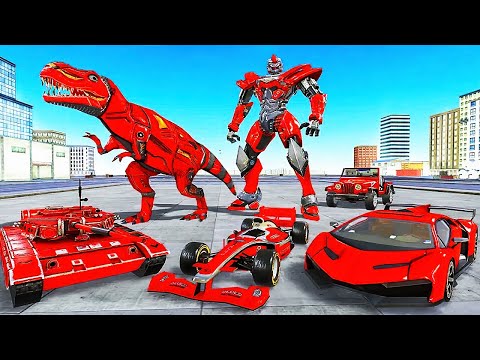Tank Robot Car Game 2022 - Robot Dinosaur Transformer Games - Android Gameplay