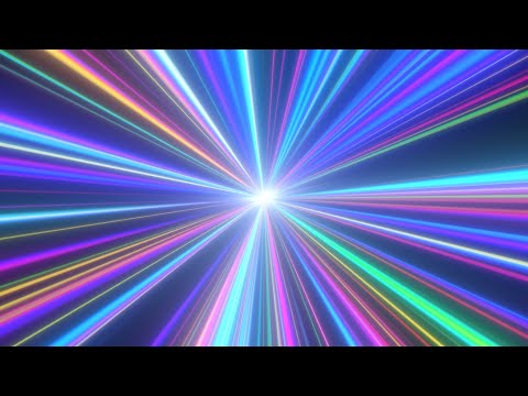 Light Speed Fast Movement Neon Glow Laser Beam Tunnel Rainbow Aurora 4K TikTok Trend Background