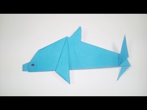How to make an easy Origami Dolphin step by step - Easy paper Dolphin origami