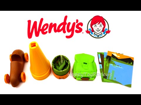 2016 WENDY'S CAMP WANNAGO KIDS MEAL TOYS COMPLETE SET OF 5 KIDS TOY COLLECTION REVIEW Video