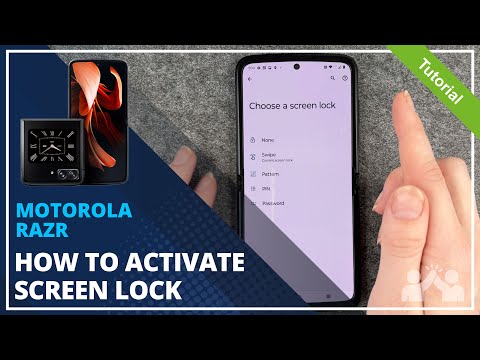 Motorola Razr  - How to set up screen lock • 📱 • 🀡 • ☡ • Tutorial