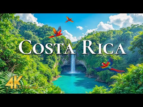 COSTA RICA 4K – Rainforests, Waterfalls & Scenic Relaxation Film with Calming Tropical Music