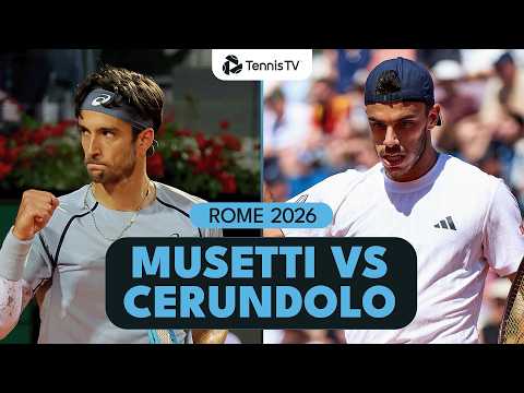 Lorenzo Musetti vs Francisco Cerundolo Exciting Match | Rome 2026