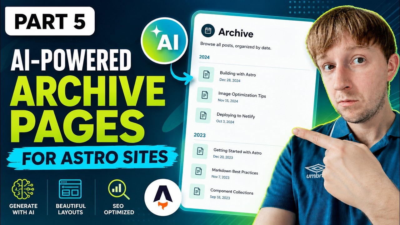 [Part 5] How to Create Astro Archive Pages – Categories, Tags, Topics & SEO (AI Workflow Breakdown)