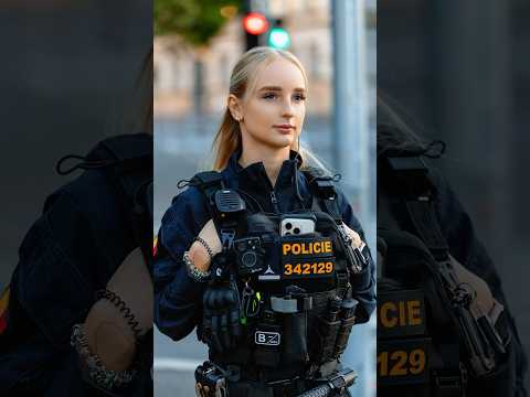 Surprised a Beautiful Czech Police Officer 👮🏼🫡 #streetphotography #police