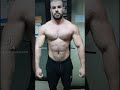 Fit Muscle Guy Flexing Big Biceps