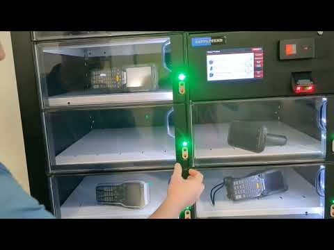 SupplyVend Asset Mgt of a Barcode Reader from SupplyPro Vending Locker