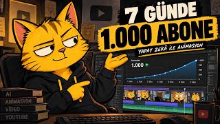 1 Haftada Sıfırdan nasıl 1.000 Abone Oldum? Yapay Zeka ile Animasyon Videosu Yap