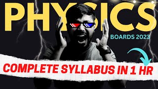 Class 12 Physics Full Syllabus Oneshot in 1 hour 😱🔥 Boards 2022-23 Score 70/70 in Physics with Notes