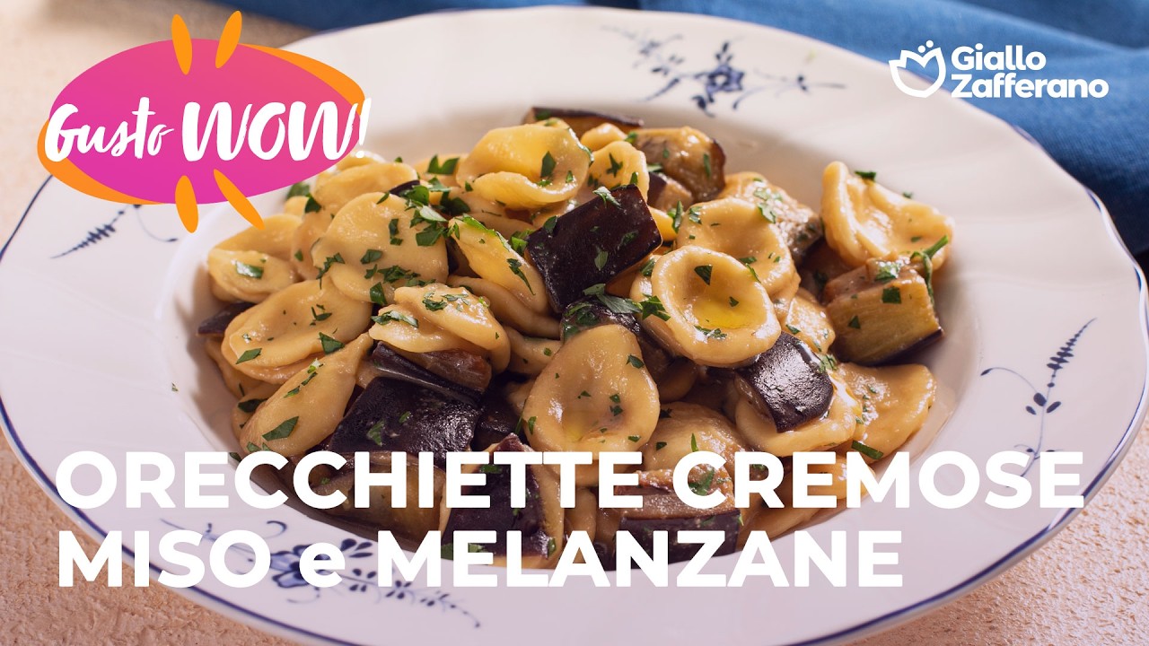 ORECCHIETTE CREMOSE MISO e MELANZANE🍆🤤