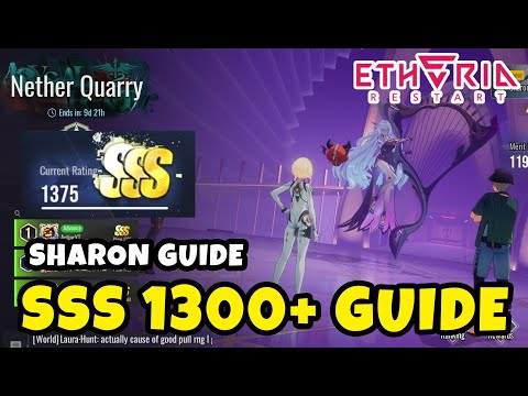 How to Reach SSS 1300+ in Nether Quarry — Sharon Boss Full Guide | Etheria Restart