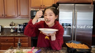 i made kimchi fried rice | cooking with nina