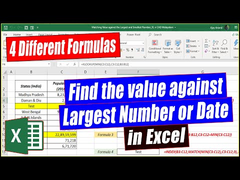Find the value against the Largest Number or Date in Excel 4 Different Formulas