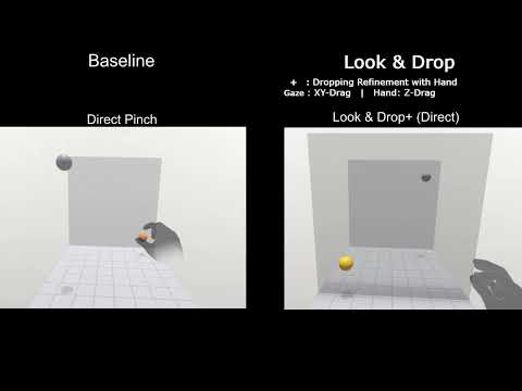 Eye-Hand Movement of Objects in Near Space Extended Reality