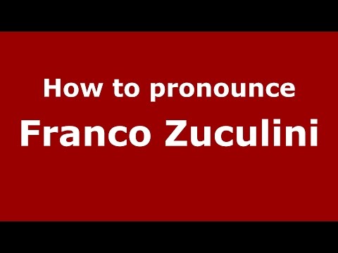 How to pronounce Franco Zuculini (Spanish/Argentina) - PronounceNames.com