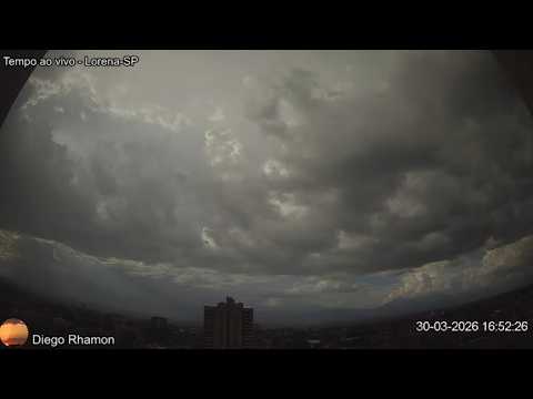 Nuvens de tempestade e Serra da Mantiqueira - Lorena-SP - 30/03/2026 (tarde/noite)