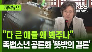 [자막뉴스] 다 큰 얘들 왜 봐주나, 촉법소년 공론화 '뜻밖의 결론' / KBS 2026.05.01.