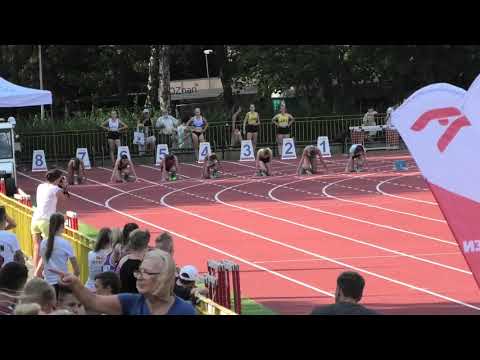 100m kobiet U16 bieg 2 - Poznań 20200807