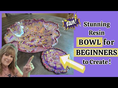 Purple & Gold - Easy Resin Bowl DIY Guide for Beginners