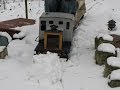 live diesel steam snow plow operation in backyard ...