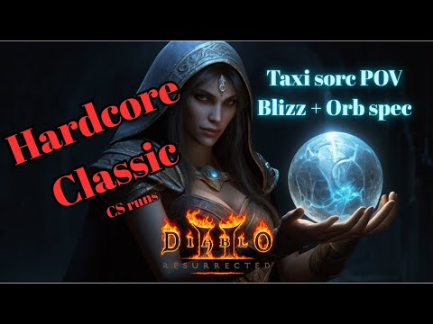 Diablo 2 Resurrected HC Classic – Chaos Sanctuary Taxi Sorc gameplay – Noob-friendly on screen text