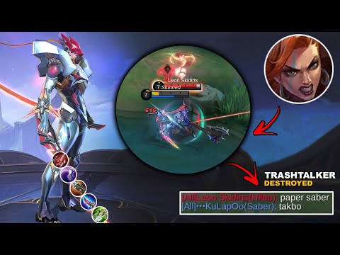 Saber Destroy Trash talker | He Said Saber is Paper, I Said Saber Makes You Paper Too | MLBB