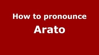 How to pronounce Arato