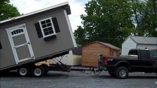 preview picture of video 'Portable 1.5 story with loft 12X20 New England Garage Prefab'