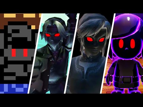 Evolution of Dark Link in Zelda Games (1987-2024)