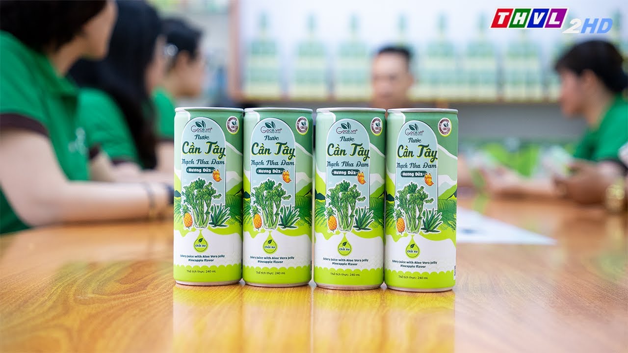 Quy trình sản xuất Nước Cần Tây Thạch Nha Đam Hương Dứa Goce