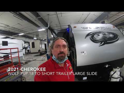 2021 Wolf Pup 18TO Short Travel Trailer with a Large Slide!