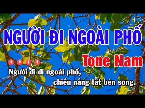 Karaoke Người Đi Ngoài Phố Tone Nam Nhạc Sống | Trọng Hiếu