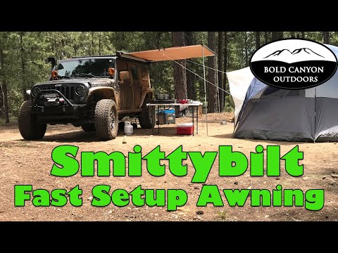 How fast is it to set up a vehicle awning? | Smittybilt Fast Setup Awning | Jeep JK Awning Setup