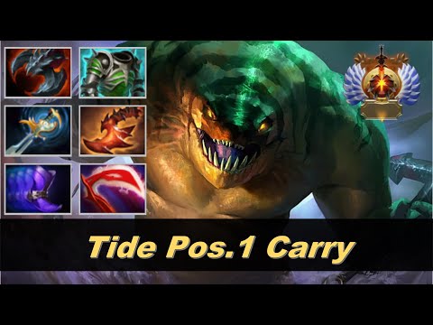 TideHunter Pos1 Safelane Carry, Immortal Rank | Dota 2 New Meta Highlights