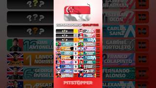 Singapore Grand Prix Qualifying Full Results 🔴 #f1 #shorts