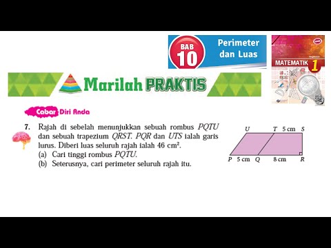 KSSM Matematik Tingkatan 1 Bab 10 Perimeter dan luas marilah praktis no7 buku teks tingkatan 1