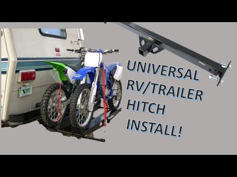 RV / toy hauler trailer universal hitch receiver install!! Heartland Torque T281 for double tow