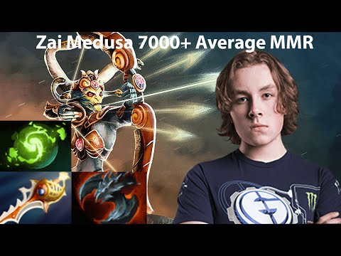 Zai - 9+ Slotted Medusa - 7202 Average MMR - Player's Perspective - Dota 2