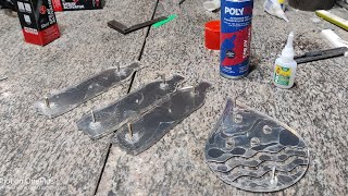 How to glue stenlees steel plate to acrylic sheets Use Polyfix Gel Glue with Activator topaste metal