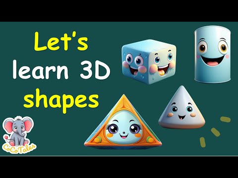 Learn About Faces, Edges and Vertices - 3D Shapes | Basic for Kids | Kindergarten