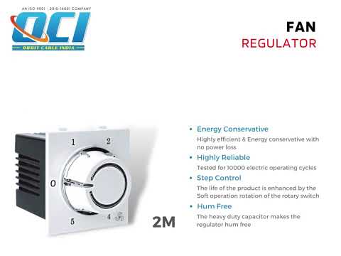 White 5 step fan regulator