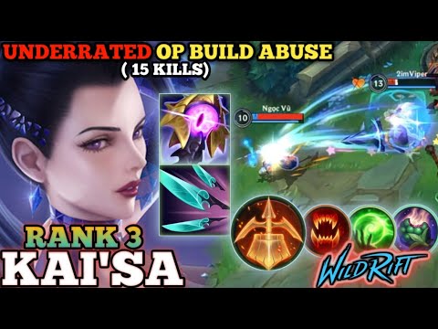 KAI'SA ANNOYING RAIN SHOT ABUSE! UNDERRATED META BUILD - TOP 3 GLOBAL KAI'SA BY 2imViper - WILD RIFT