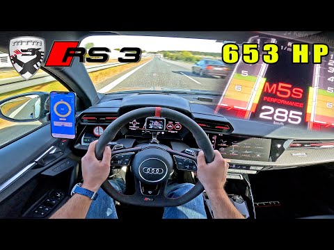 653HP AUDI RS3 8Y by MTM is FANTASTIC on the AUTOBAHN!