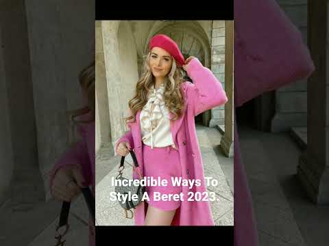 Korean beret styling Korean beret styling