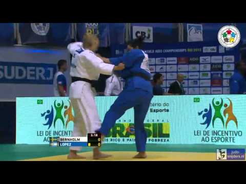 Judo 2013 World Championships Rio de Janeiro: Bernholm (SWE) - Lopez (ARG) [-63kg]