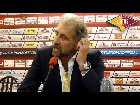 Coach Fabio Corbani al termine della vittoria su Legnano