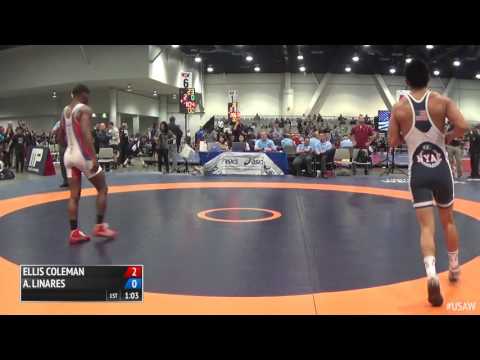 66 Round of 32 - Ellis Coleman, Army WCAP vs Anthonie Linares, NYAC/NMU