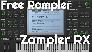 Video thumbnail for Free Rompler - Zampler RX  (No Talking) by Elektronick Musick