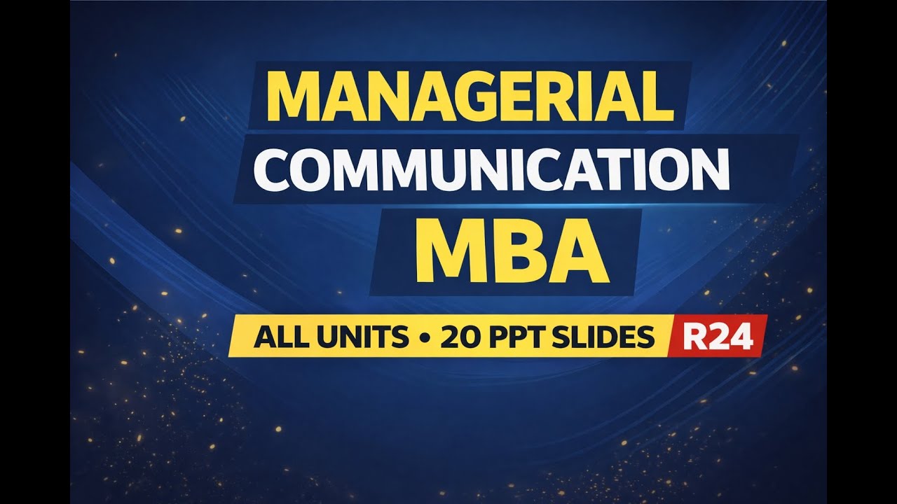 MANAGERIAL COMMUNICATION MBA