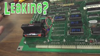 Replacement Battery Pack On A 1983 Williams Firepower II Pinball Machine - Board Repair